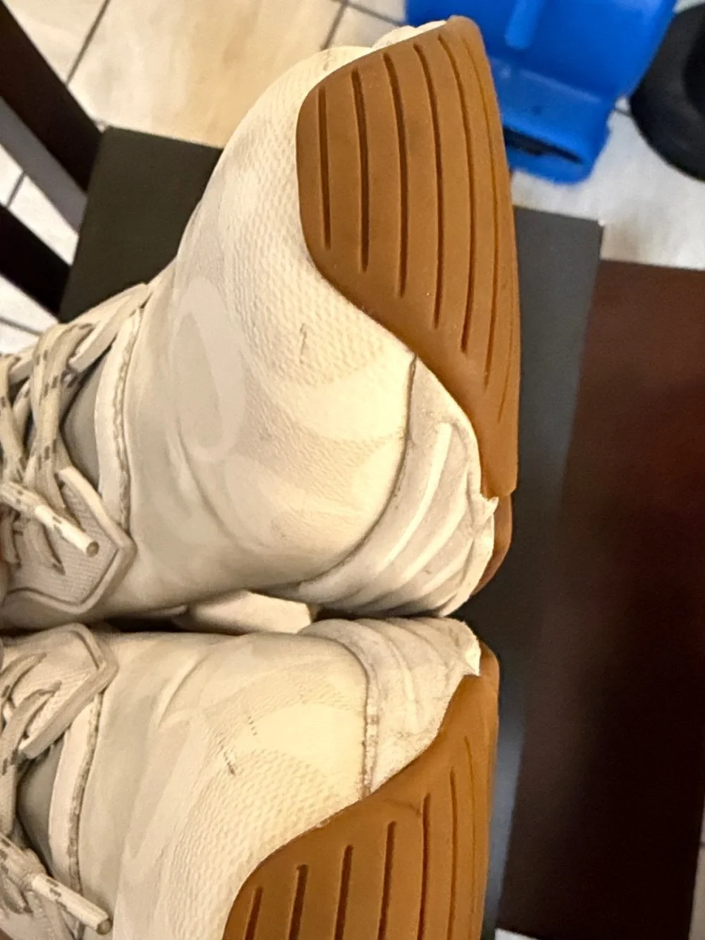 Coach women’s Off-White Signature Logo Athletic Sneakers with Gum Toe